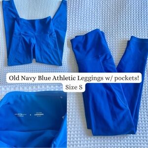 Blue Athletic Leggings Old Navy Size S